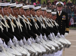 ACADEMIA POLITÉCNICA NAVAL DESFILÓ EN EL DÍA DE LAS GLORIAS DEL EJÉRCITO DE CHILE.