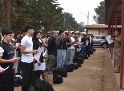 SELECCIONADOS AL SERVICIO MILITAR 2023 FUERON ACUARTELADOS Y SERÁN TRASLADADOS POR LA ACADEMIA POLITÉCNICA NAVAL.