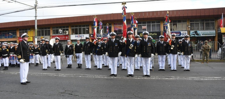 ACADEMIA POLITÉCNICA NAVAL DESFILÓ EN VALPARAÍSO EN CONMEMORACIÓN DEL 212° ANIVERSARIO PATRIO.