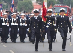 ACADEMIA POLITÉCNICA NAVAL DESFILÓ EN QUINTERO, EN CONMEMORACIÓN DE LAS GLORIAS NAVALES.